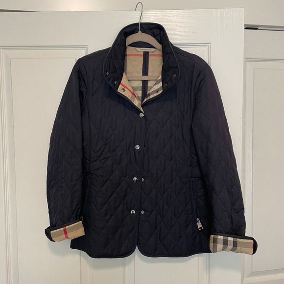 Burberry Jackets & Blazers - Burberry Navy Quilted Jacket